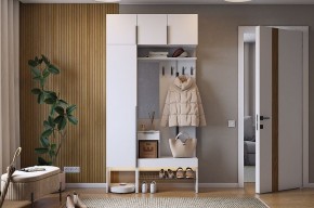 БАСКО Прихожая К4 (белое дерево) в Урае - uray.mebel24.online | фото
