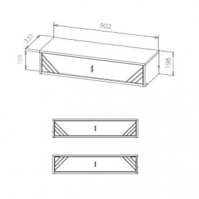 БАЙКАЛ Стол туалетный (навесной) Графит/Дуб золотой в Урае - uray.mebel24.online | фото 3