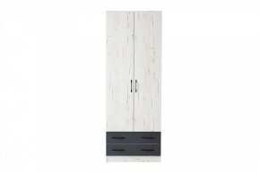 БЕАТРИС Шкаф Дуэт (дуб крафт белый/антрацит) в Урае - uray.mebel24.online | фото