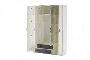 БЕАТРИС Шкаф Квадро (дуб крафт белый/антрацит) в Урае - uray.mebel24.online | фото 2