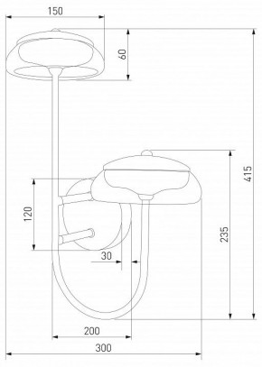 Бра Eurosvet Fungo 50388/2 LED черный в Урае - uray.mebel24.online | фото 5