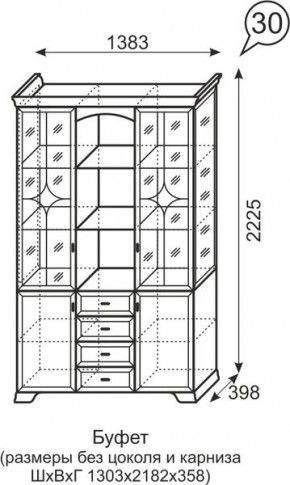 Буфет Венеция 30 бодега в Урае - uray.mebel24.online | фото 3