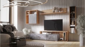 ДАЛЛАС Гостиная (модульная) цемент темный в Урае - uray.mebel24.online | фото