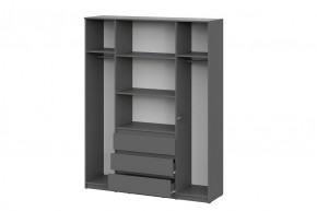 ДЕНВЕР Шкаф четырехстворчатый (Графит серый) в Урае - uray.mebel24.online | фото 2