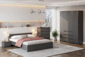 ДЕНВЕР Шкаф четырехстворчатый (Графит серый) в Урае - uray.mebel24.online | фото 3