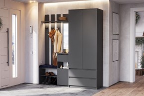 ДЕНВЕР Шкаф двухстворчатый с ящиками (Графит серый) в Урае - uray.mebel24.online | фото 4