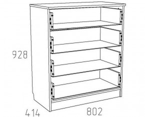 Детская Акварель Комод НМ 013.71-01 М (Капучино/Дуб Сонома) в Урае - uray.mebel24.online | фото 3