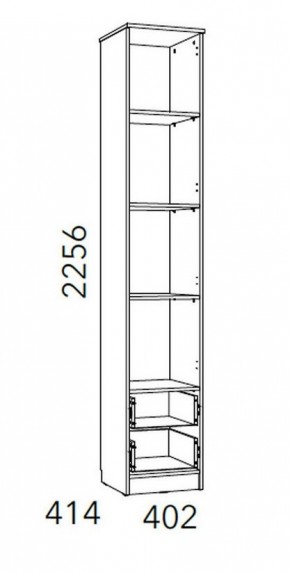 Детская Фанк Шкаф для белья с ящиками НМ 013.01-02 М1 в Урае - uray.mebel24.online | фото 3