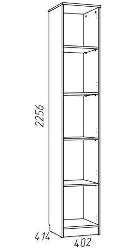 Детская Фанк Шкаф для книг НМ 013.03-01 М в Урае - uray.mebel24.online | фото 3