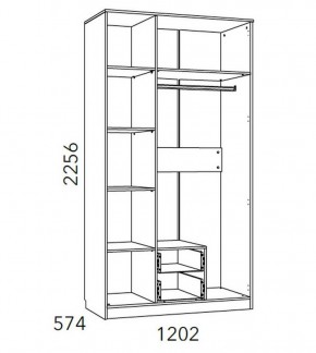 Детская Фанк Шкаф комбинированный НМ 013.08-01 М1 в Урае - uray.mebel24.online | фото 3