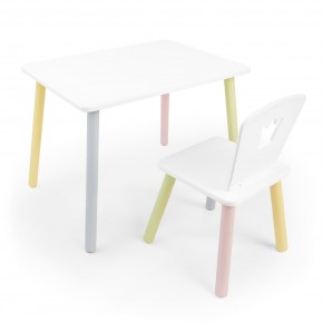 Детский комплект стол и стул «Корона» Rolti Baby (белый/цветной, массив березы/мдф) в Урае - uray.mebel24.online | фото