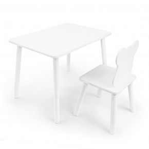 Детский комплект стол и стул «Мишка» Rolti Baby (белый/белый, массив березы/мдф) в Урае - uray.mebel24.online | фото 1
