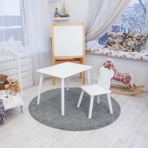 Детский комплект стол и стул «Мишка» Rolti Baby (белый/белый, массив березы/мдф) в Урае - uray.mebel24.online | фото 2
