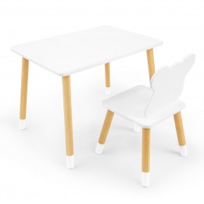 Детский комплект стол и стул «Мишка» Rolti Baby (белый/береза, массив березы/мдф) в Урае - uray.mebel24.online | фото