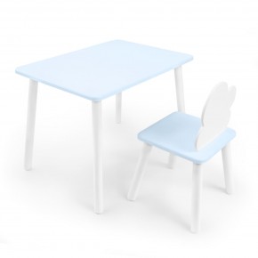 Детский комплект стол и стул «Облачко» Rolti Baby  (голубая столешница/голубое сиденье/белые ножки) в Урае - uray.mebel24.online | фото