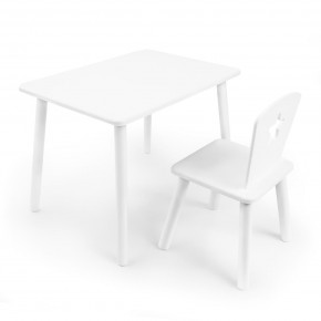 Детский комплект стол и стул «Звезда» Rolti Baby (белый/белый, массив березы/мдф) в Урае - uray.mebel24.online | фото
