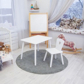 Детский комплект стол и стул «Звезда» Rolti Baby (белый/белый, массив березы/мдф) в Урае - uray.mebel24.online | фото 2