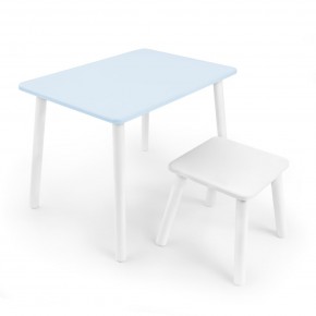 Детский комплект стол и табурет Rolti Baby (голубая столешница/белое сиденье/белые ножки) в Урае - uray.mebel24.online | фото 1