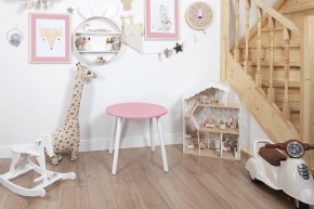 Детский стол круглый Rolti Baby (розовый/белый, массив березы/мдф) в Урае - uray.mebel24.online | фото 1