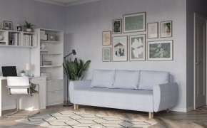 Диван-кровать Тулисия пастельно-голубой, ткань рогожка в Урае - uray.mebel24.online | фото 4