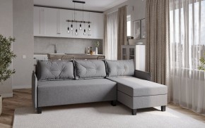 Диван-кровать угловой Киркас серый, ткань рогожка в Урае - uray.mebel24.online | фото 2