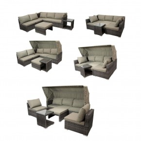 Диван-трансформер из искусственного ротанга AFM-320G Grey в Урае - uray.mebel24.online | фото 3