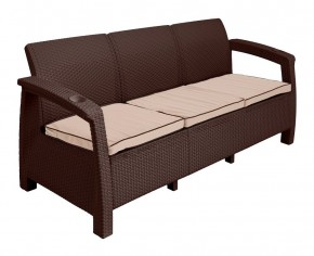Диван Yalta Premium Sofa 3 Set (Ялта) шоколадный (+подушки под спину) в Урае - uray.mebel24.online | фото 2