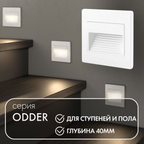 DK3050-WH Светильник встраиваемый в стену, IP 20, LED 3000, 1 Вт, белый, пластик в Урае - uray.mebel24.online | фото 5