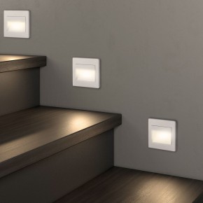 DK3050-WH Светильник встраиваемый в стену, IP 20, LED 3000, 1 Вт, белый, пластик в Урае - uray.mebel24.online | фото 6