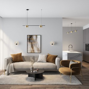 DK5060-BK+SG Бра ORBIT, IP20, 3000К, LED, 10 Вт, черный + сатинированное золото, алюминий в Урае - uray.mebel24.online | фото 5