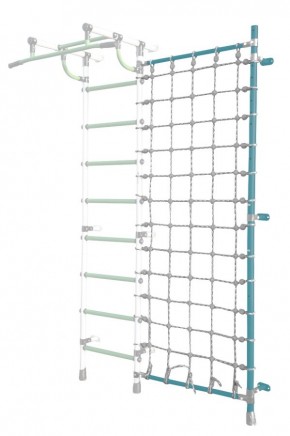 Дополнительная стойка к пристенному ДСК Pastel с сеткой для лазания, цв. бирюзовый в Урае - uray.mebel24.online | фото