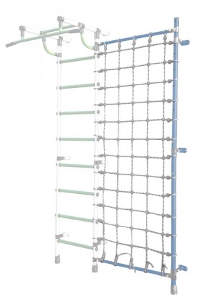 Дополнительная стойка к пристенному ДСК Pastel с сеткой для лазания, цв. голубой в Урае - uray.mebel24.online | фото