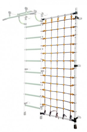 Дополнительная стойка к пристенному ДСК с сеткой для лазания, цв. белый в Урае - uray.mebel24.online | фото