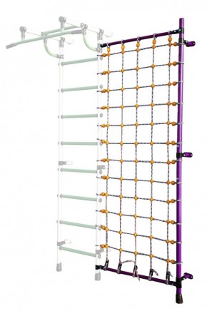 Дополнительная стойка к пристенному ДСК с сеткой для лазания, цв. фиолетовый в Урае - uray.mebel24.online | фото