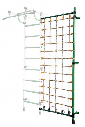 Дополнительная стойка к пристенному ДСК с сеткой для лазания, цв. зеленый в Урае - uray.mebel24.online | фото