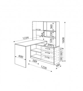 Дуглас (подростковая) М07 Стол угловой в Урае - uray.mebel24.online | фото 2