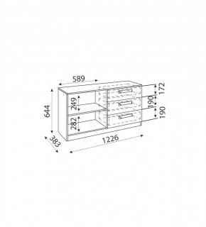 Дуглас (подростковая) М12 ТВ - тумба в Урае - uray.mebel24.online | фото 2