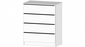 ЭЛЕГАНТ Комод 4 ящика (белый) в Урае - uray.mebel24.online | фото