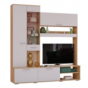 ФЛАЙ Центральная секция ЦС-01 (дуб сонома/белый) в Урае - uray.mebel24.online | фото