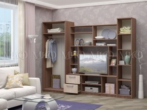 ФЛОРА Стенка (без зеркал) ЛДСП (дуб крафт белый) в Урае - uray.mebel24.online | фото 2