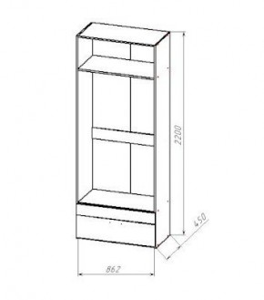 ГЕОМЕТРИЯ ГМТ.04 шкаф в Урае - uray.mebel24.online | фото 2