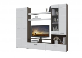 Гостиная Альфа МДФ (Венге/Белый глянец) в Урае - uray.mebel24.online | фото