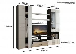 Гостиная Альфа МДФ (Венге/Белый глянец) в Урае - uray.mebel24.online | фото 3