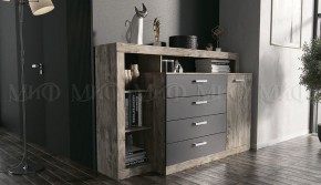 АНГАРА Гостиная (модульная) Графит/дуб юкон в Урае - uray.mebel24.online | фото 4