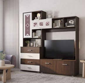 Гостиная Белла (модульная) венге/ясень белый в Урае - uray.mebel24.online | фото 16
