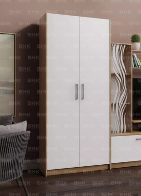 ДАРЬЯ Шкаф (Дуб Вотан/Белый глянец) гостиная в Урае - uray.mebel24.online | фото 2