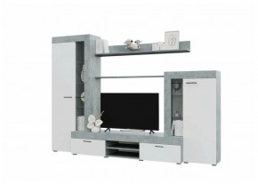 Гостиная Дельта (Бетон/Белый) в Урае - uray.mebel24.online | фото