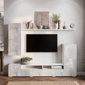 Гостиная Диаманд (белый/цемент светлый) в Урае - uray.mebel24.online | фото
