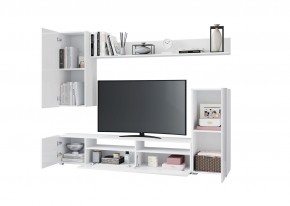Гостиная Лира МДФ (Белый/Белый глянец) в Урае - uray.mebel24.online | фото 2