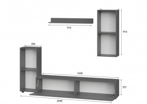 Гостиная МГС 10 (Графит) в Урае - uray.mebel24.online | фото 2